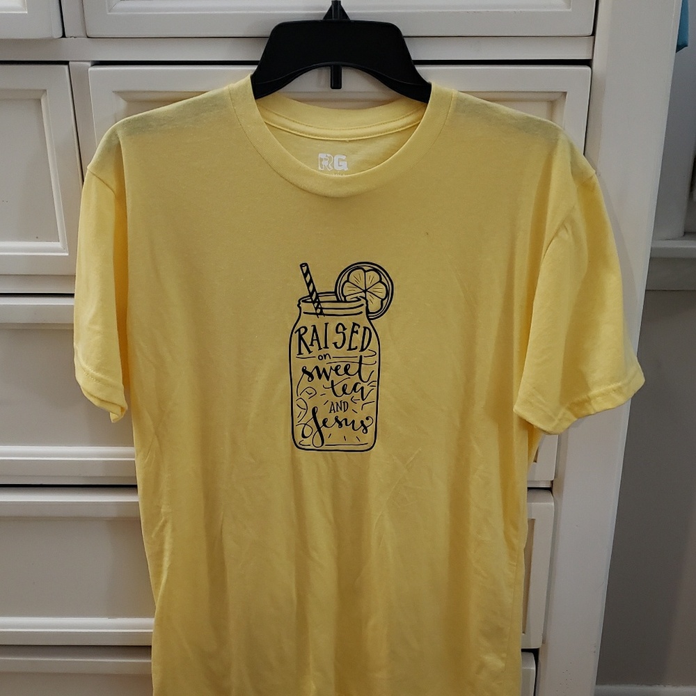 Raised on Sweet Tea and Jesus Tee, Womans size MED